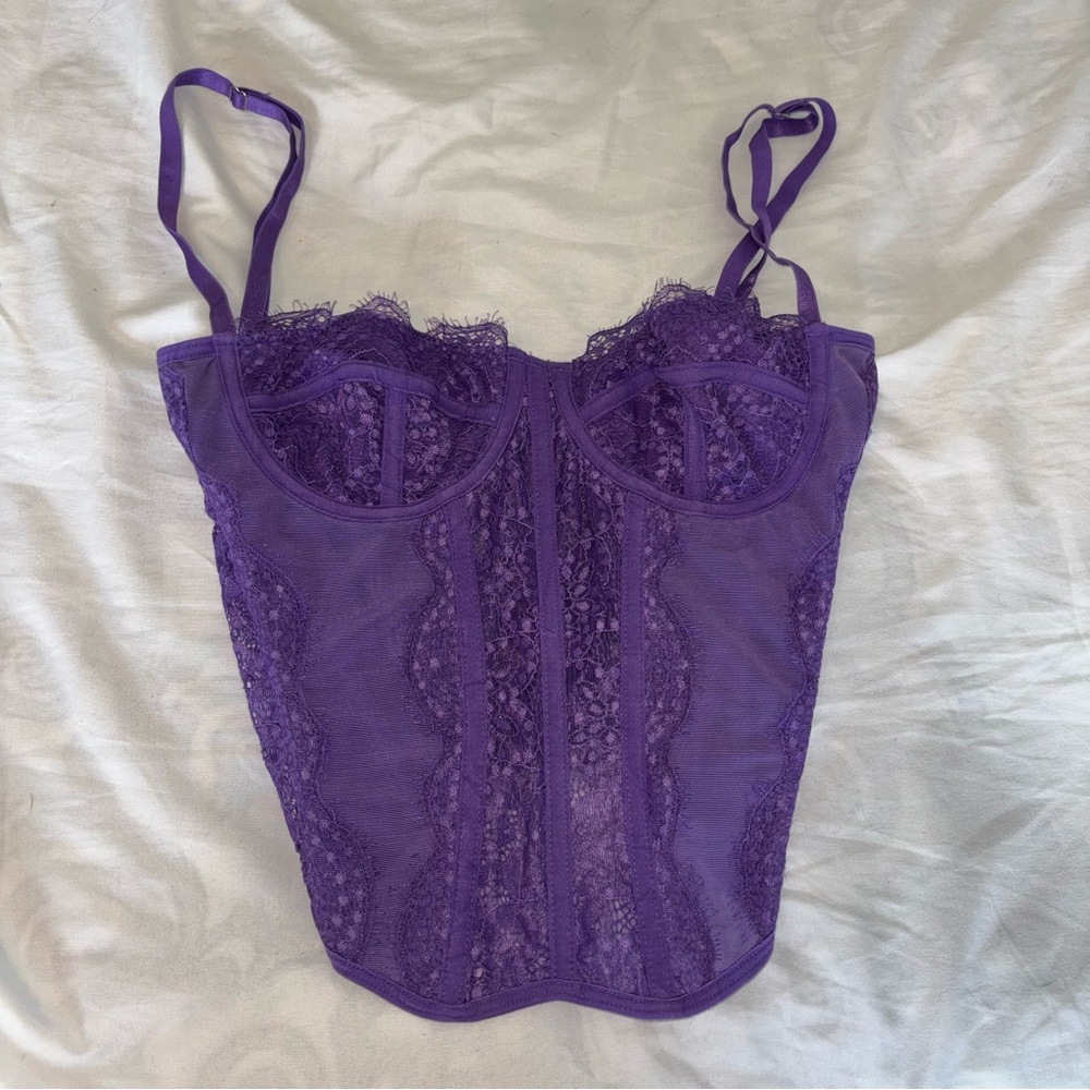 Purple Lace Corset Top